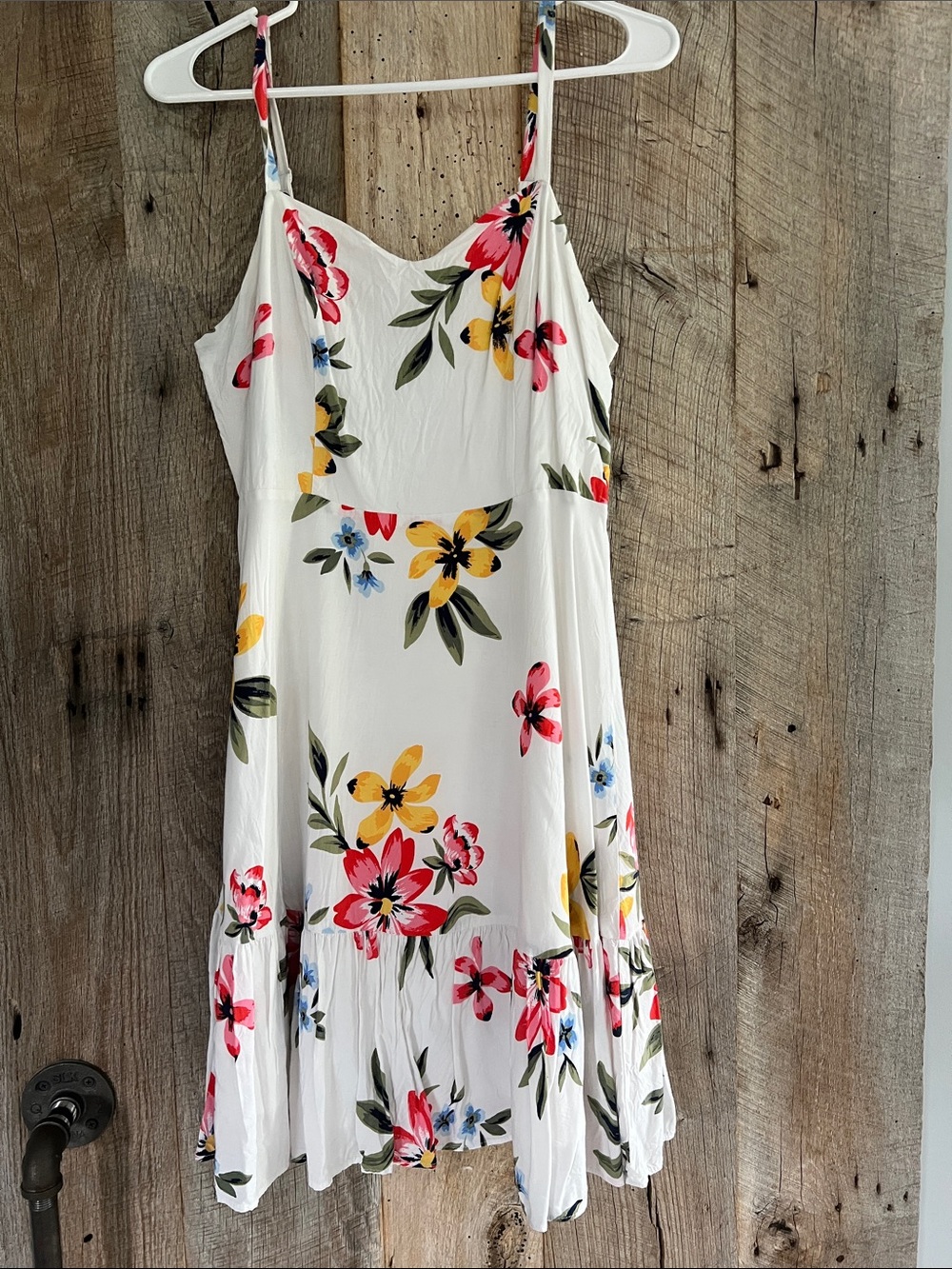 Women’s White Floral Sundress with Spaghetti Straps Women’s M